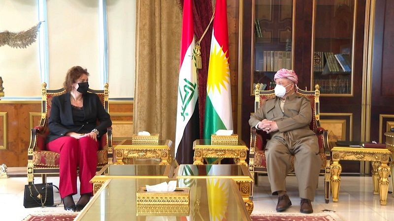 سەرۆک بارزانى و بەرپرسی نووسینگەی پەیوەندیەکانی یەکێتی ئەوروپا پرۆسەى سیاسیى عێراق تاوتوێ دەکەن